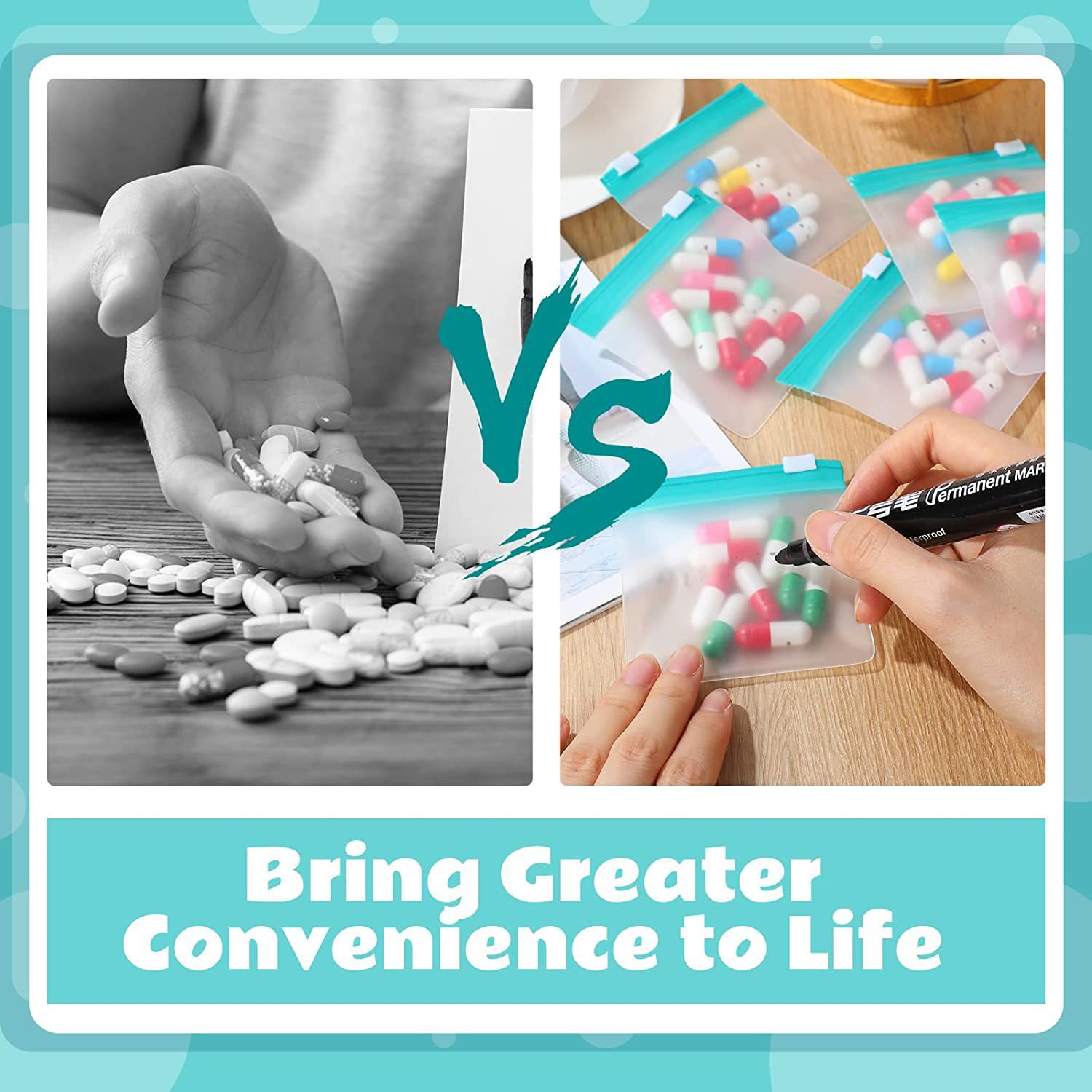 EVA药品维生素胶囊分装袋 EVA小药丸袋旅行拉链袋 密封首