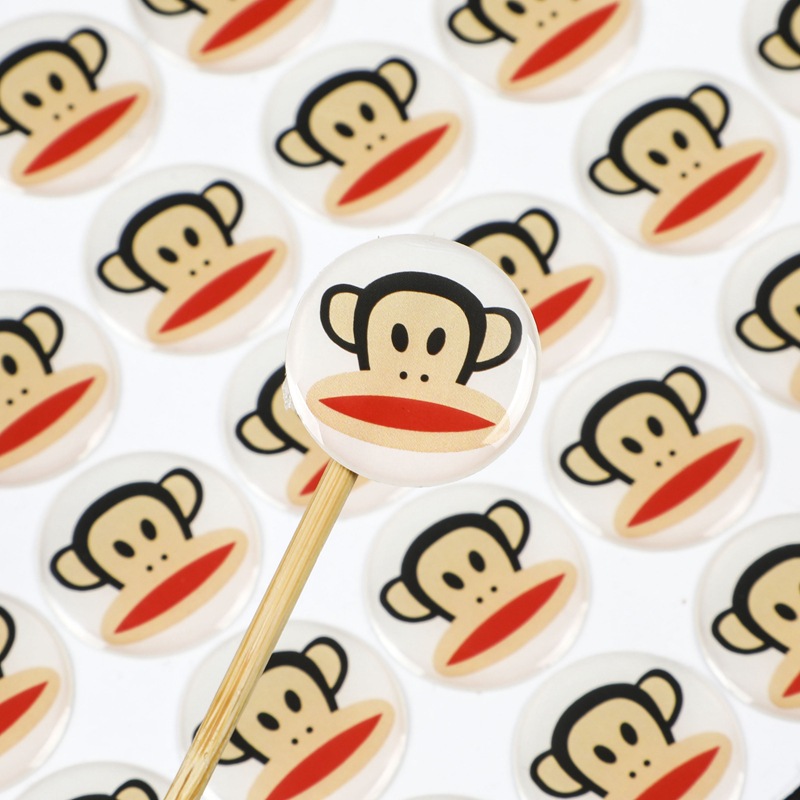 批发水晶滴胶贴纸卡通可爱滴塑标塑料标签水晶贴纸印logo