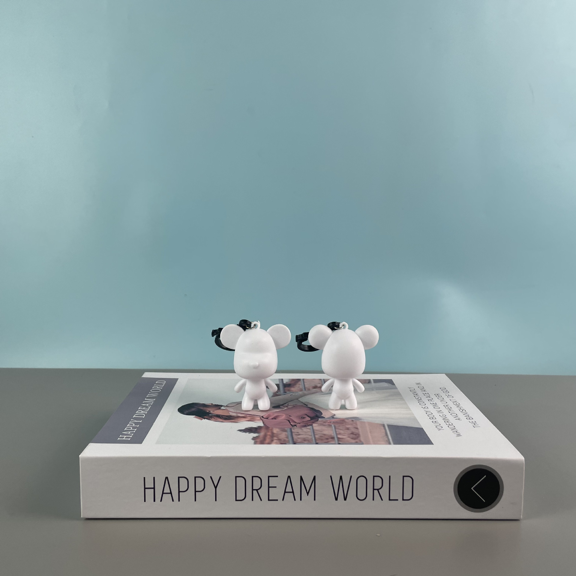 흰색 배아 공주 곰 6.5cm_구멍 없음