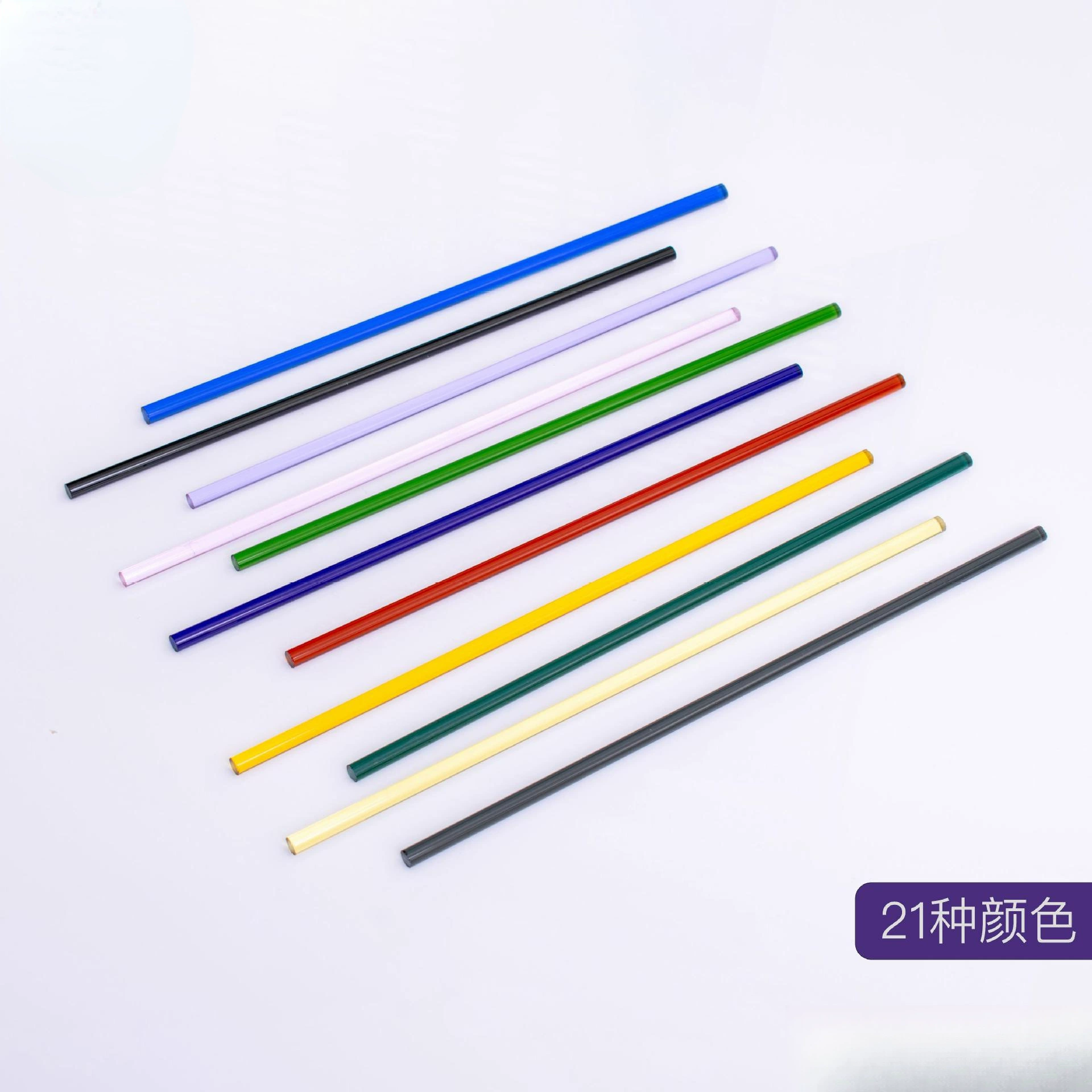 Высокоборосиликатный стеклянный стержень, цветное стекло для ламп, твердый материал, подходит для обжига, сырье для лампворка DIY, однотонный стеклянный стержень.