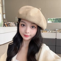 新款韩版时尚百搭贝雷帽女早秋百搭显脸小画家帽简约气质帽子