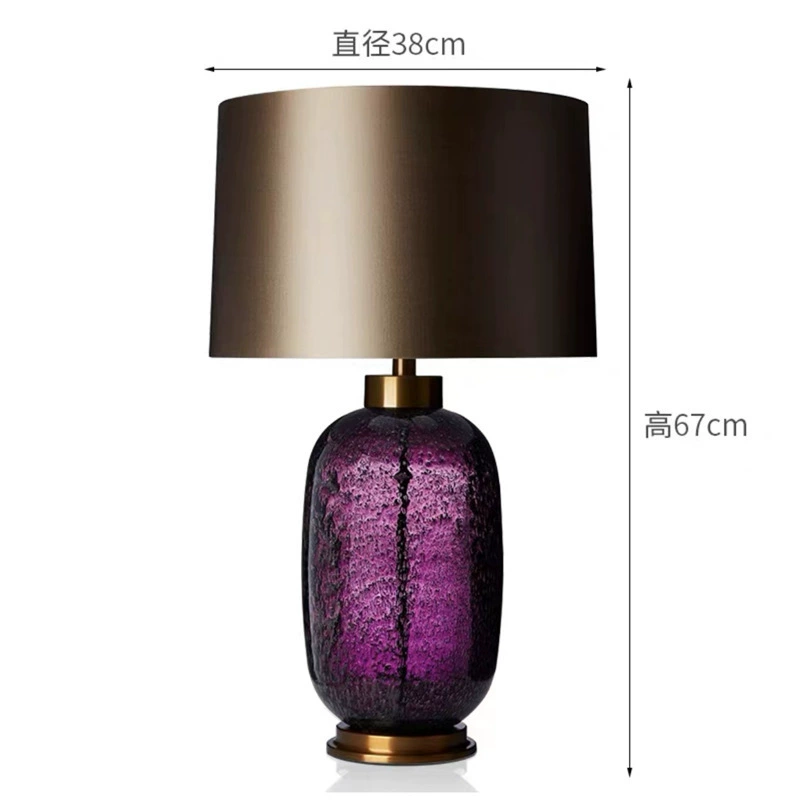 Modern and minimalistic creative blue table lamp for living room, room lantern for bed for hotel
