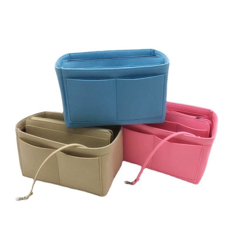 Amazon Felt bag Cosmetic capacity Storage Cosmetics Finishing package support customized