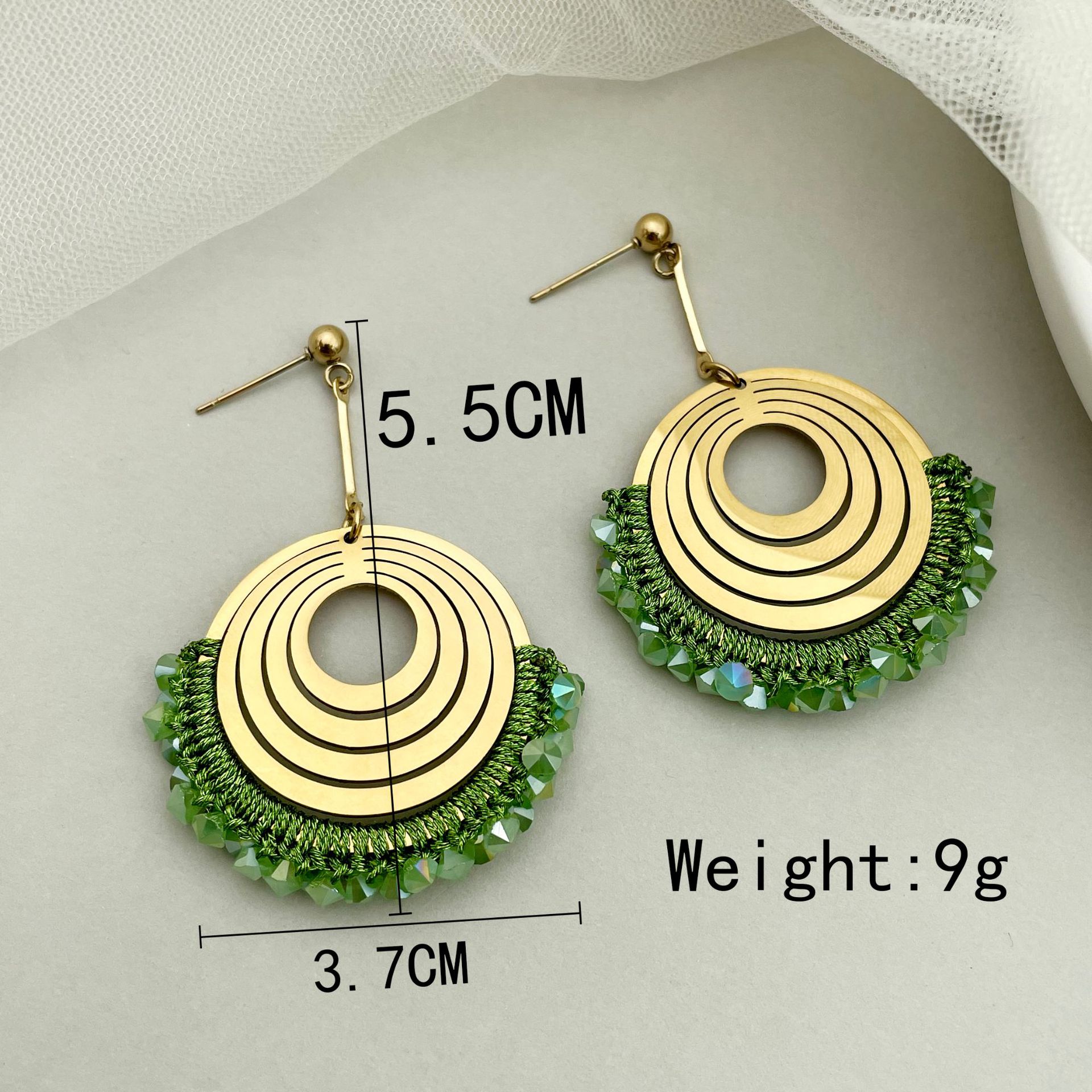 Fashion Geometric Stainless Steel Plating Drop Earrings 1 Pair display picture 2