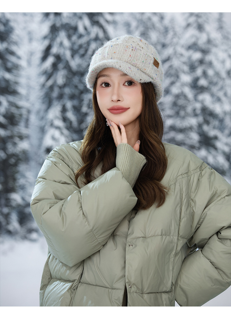 Warm Men's Sequin Duckbill Cap With Ear Protection For Winter_voghion.com