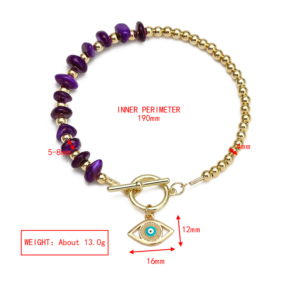 15g Weight Bracelets Classification 1 Piece Quantity Daily Occasion Copper Material Eye Pattern Unisex Gender Plating Design Fashion Style Fashion Eye Copper Plating Bracelets 1 Piece 14