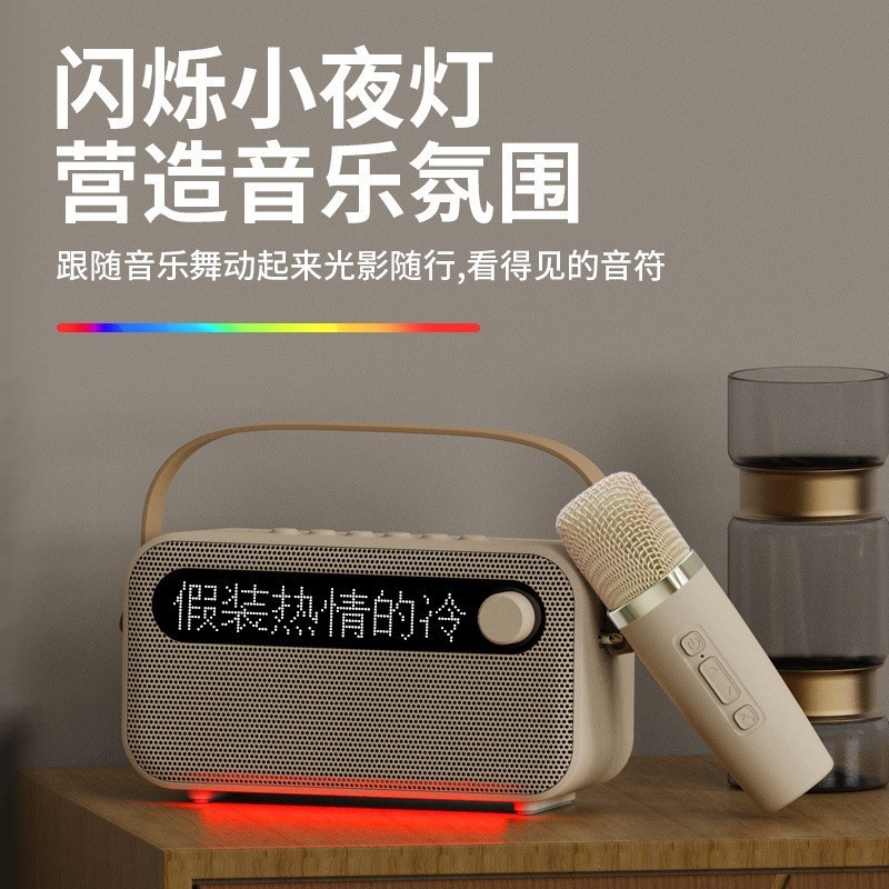 新しい Bluetooth スピーカー B160 歌詞ディスプレイ付き高品質時計カード K ソング オーディオ オールインワン マシン マイク|undefined