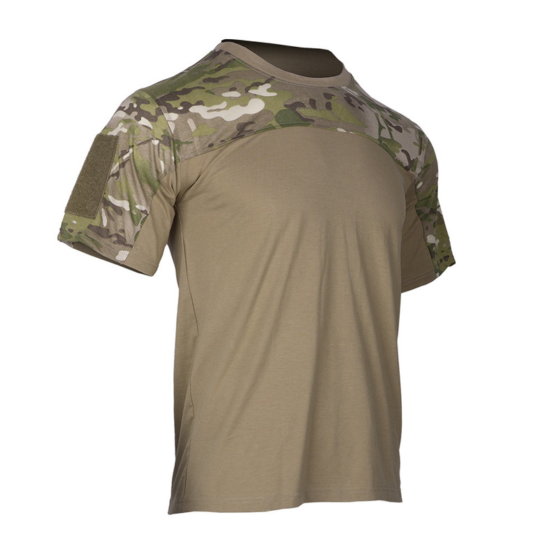 Camouflage Short-Sleeved Men's Summer Breathable Round-Neck Top Cp Knitted Tactical Shirt Factory Cross-Border Wholesale Camouflage Short-Sleeved Men's Summer Breathable Round-Neck Top Cp Knitted Tactical Shirt Factory Cross-Border Wholesale