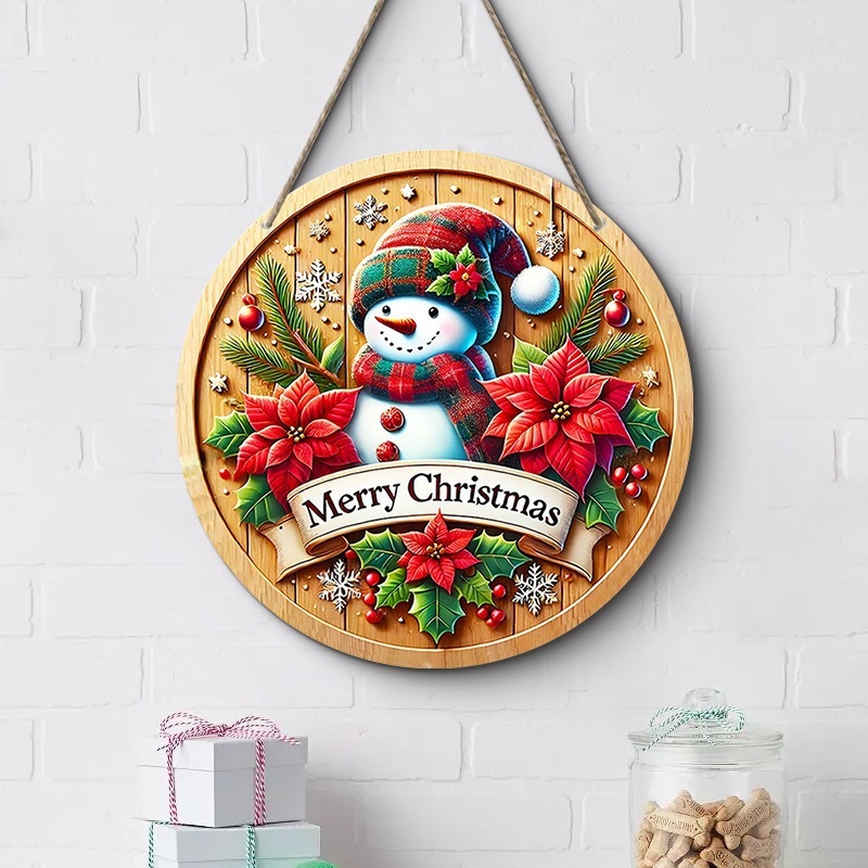 クロスボーダークリスマスクリエイティブ吊り下げ装飾木製工芸品ラウンドドアサイン木製吊り下げタグシリーズ 20Cmos 吊り下げ|undefined