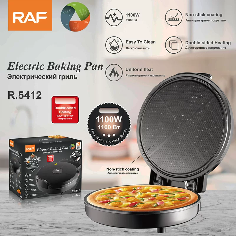 RAF European rules new electric biscuits household double -sided heating pancake pancake porn machine suspension type deepen and increased pancake pot