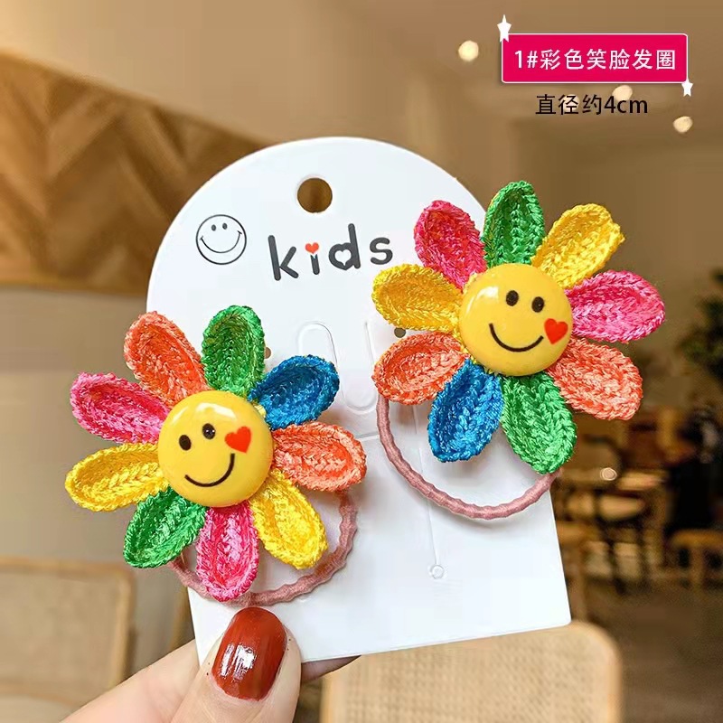 七彩向日葵发夹发圈
