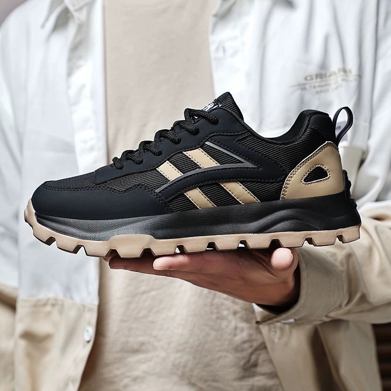 Трансграничная оптовая мужская повседневная одиночная обувь тренд дикая спортивная обувь мужская толстая подошва дышащая беговая обувь легкая и износостойкая