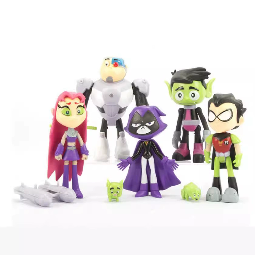 Мультфильм Молодой Титан атакует зверя Мальчик стальная кость Звезда Огненная Ворона 7 ручной работы кукла модель украшения