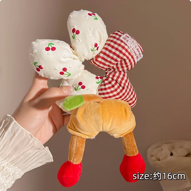 Anillo de pelo de rejilla roja