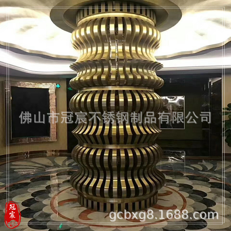 不锈钢箱包扣水镀仿金 镜面黄钛金片 不锈钢小件镀钛加工