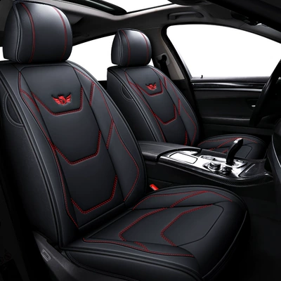 Winter new leather all-inclusive car seat cushion four seasons GM interior supplies source manufacturers foreign trade wholesale (Seat cushion, seat cover) - black-red-standard-edition