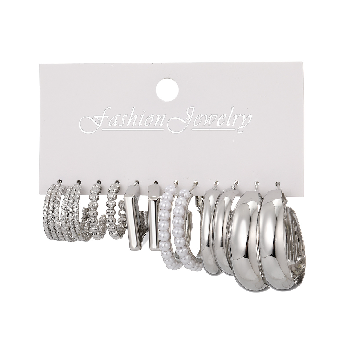 Women's Gender Polished Finish 1 Set Simple Style Geometric Plating Alloy Hoop Earrings Ear Studs