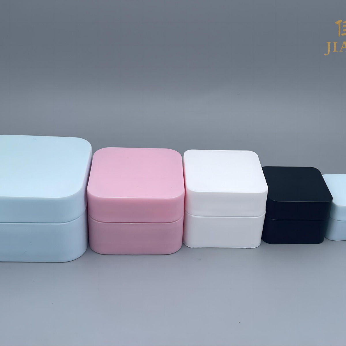 JH-5g10g20g30g50ml平底双层方形pp面霜盒 膏霜瓶 四角磨砂