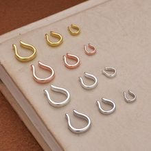 s925纯银吊坠扣头u型吊坠夹扣DIY配件扣翡翠玉石水晶蜜蜡挂坠夹扣