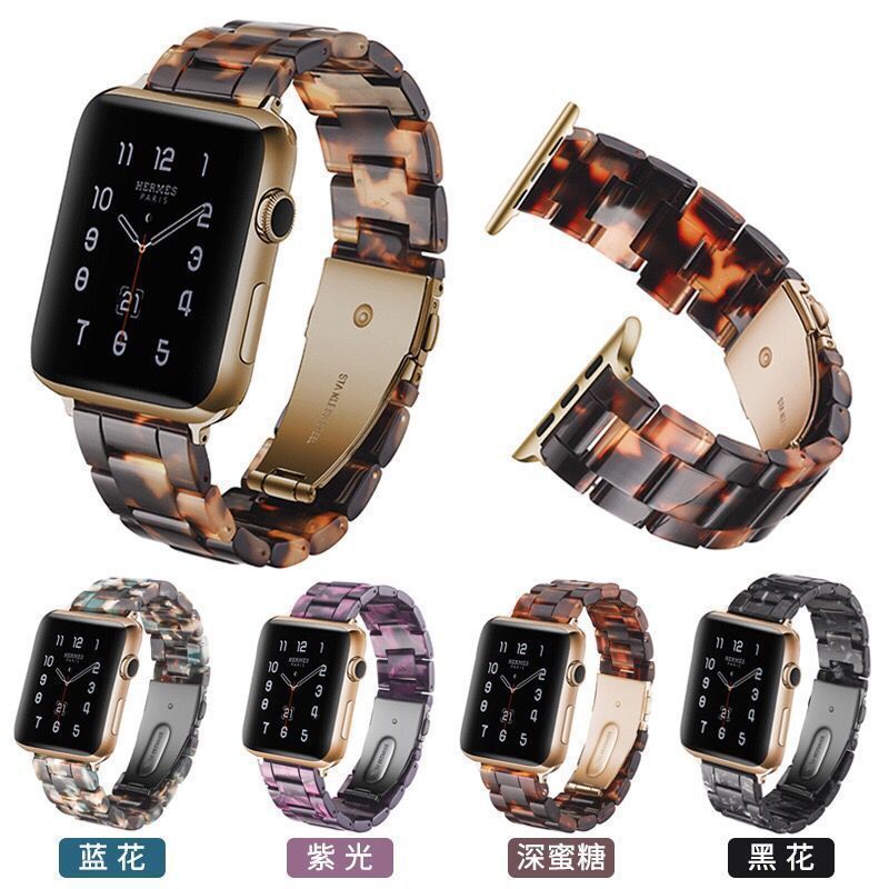 Suitable for Apple Watch Strap Personalized iWatch Strap Creative Resin 4/5 Representative Strap 44mm Three Butterflies