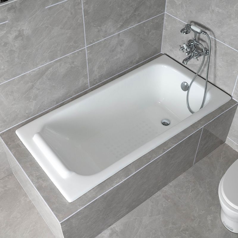 Embedded Ceramic Cast Iron Household Small Apartment Adult Bathroom Bathtub Simple Deep Soaking Bath Large Bath