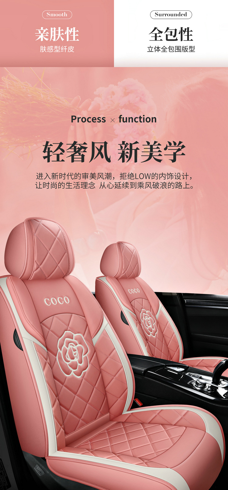 Factory Direct Sales Dropshipping All-Inclusive Leather Car Seat Cover Four-Season Universal Fully Surrounded Seat Cover Women's Seat Cushion