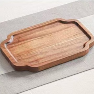 Acacia madera bandeja de té casera bandeja de infusión seca pequeña mesa de té estilo chino retrógrado olla de taza de té bandeja de almacenamiento de refrigerio bandeja de almacenamiento