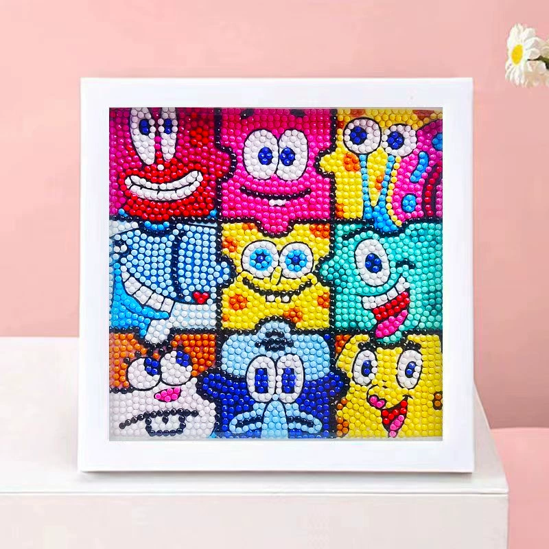 DIY-набор для алмазной мозаики 17×17 см, пластиковая рама, дизайн щенок, полный набор инструментов для кладки