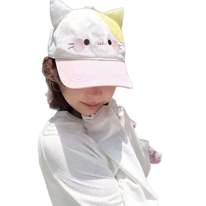 甜美可爱小鱼猫咪贝雷帽女卡通显脸小百搭八角帽可爱俏皮画家帽子|undefined