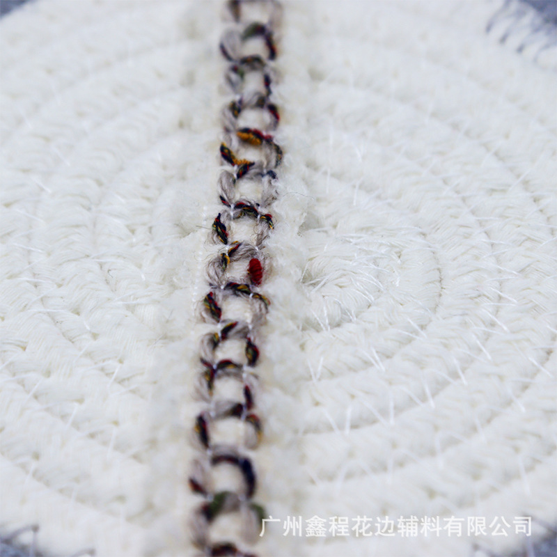 Cinta trenzada de encaje de 2 cm, estilo Chanel, colorida, con hilo dorado y plateado, para manualidades, decoración de ropa, cortinas y accesorios.