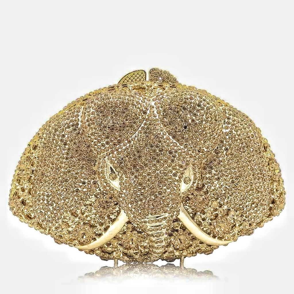 Bolsas de cena de diamante de cabeza, bolsas de cristal, bolsas de diamantes huecas de mano, bolsas de banquete europeas y estadounidenses