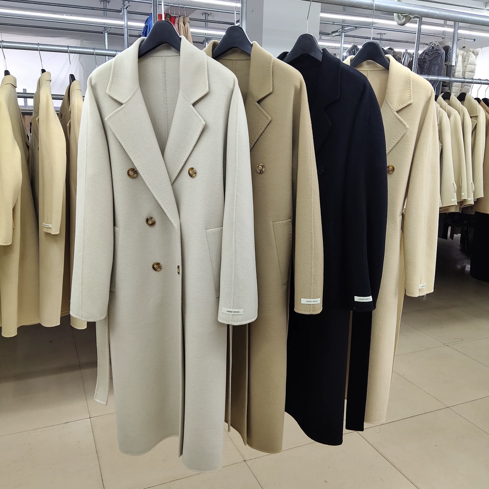 Далянь женское 101801 Анна Секс в большом городе двубортное британское двухстороннее кашемировое пальто на шнуровке, шерстяное пальто