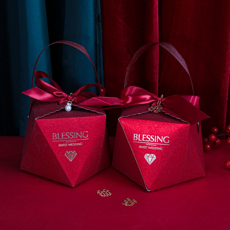 Коробка конфет Свадебная коробка конфет 2024 новый мешок конфет участие творческий конфеты упаковка подарочная коробка матовое бриллиант стиль