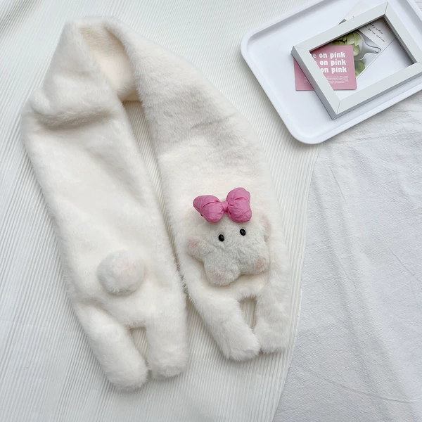 With bow, white