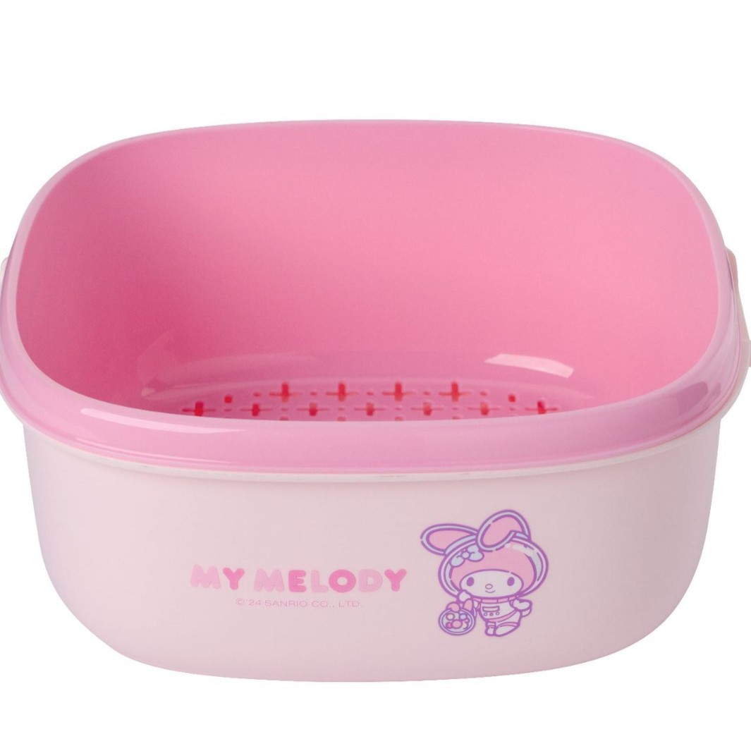 Bantang & Sanrio Canasta de drenaje genuina Cocina casera Dibujos animados Canasta de lavado de doble capa Filtro de agua Sala de estar Fruit