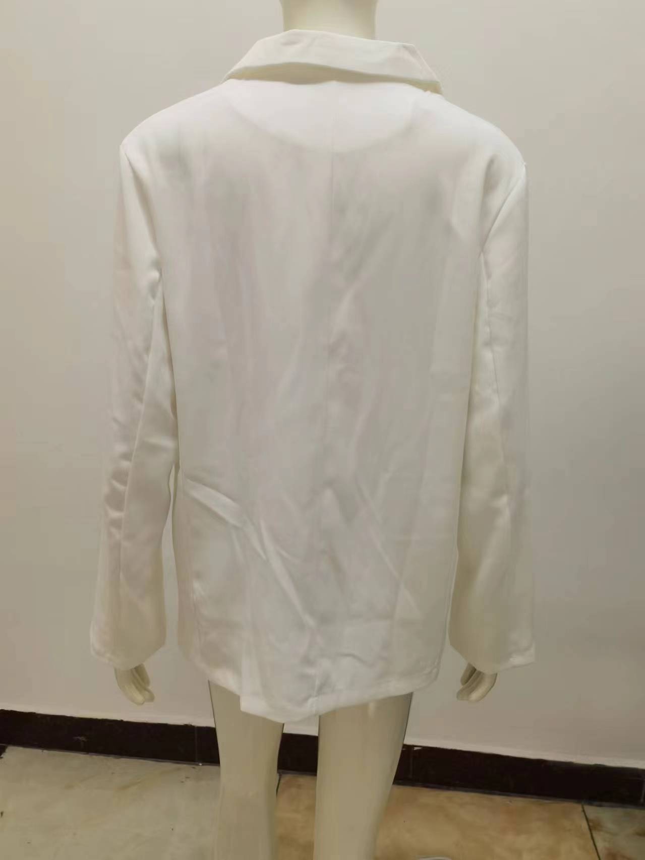 420g Weight Blazer Outerwear Type Long Sleeve Sleeve Length Single Breasted Placket Type Polyester Fabric Type Blazer Tops Type 1 Piece Quantity Business, Cocktail Party Occasion Turndown Neckline Slim Fit Type Solid Color Pattern Spring, Autumn Season Women's Gender Pocket Design Elegant, Formal Style Women's Blazer Long Sleeve Blazers Pocket Elegant Formal Solid Color 2