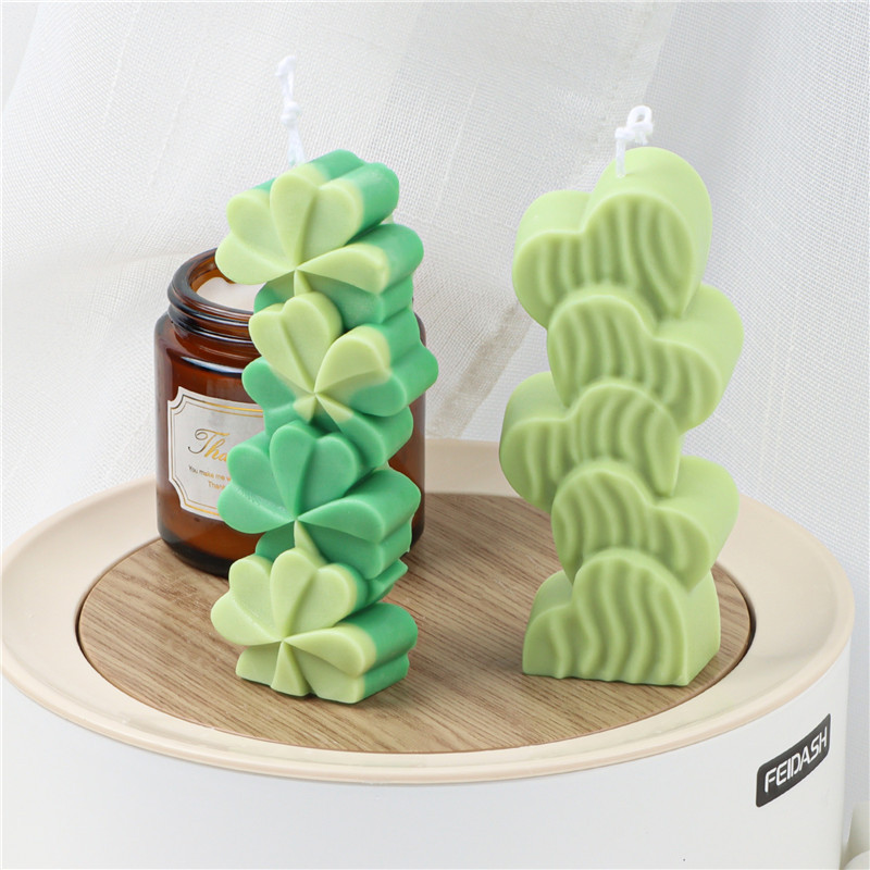 三信 堆積愛心香薰蠟燭模具DIY小雛菊車載擴香石手工皂石膏磨具