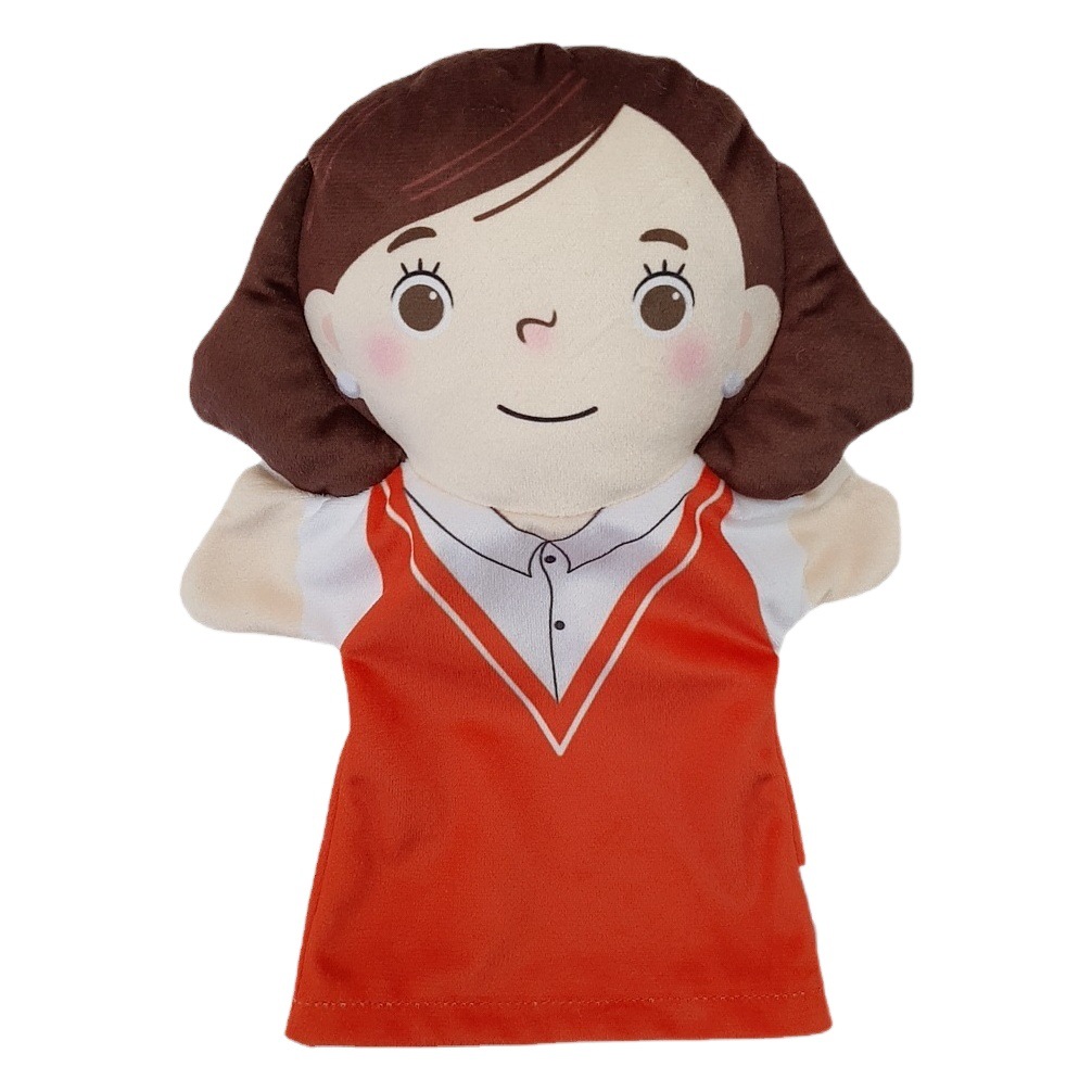 Marionetas de mano transfronterizas juguetes de peluche spot al por mayor jardín de infantes educación temprana narración de cuentos para niños muñecas