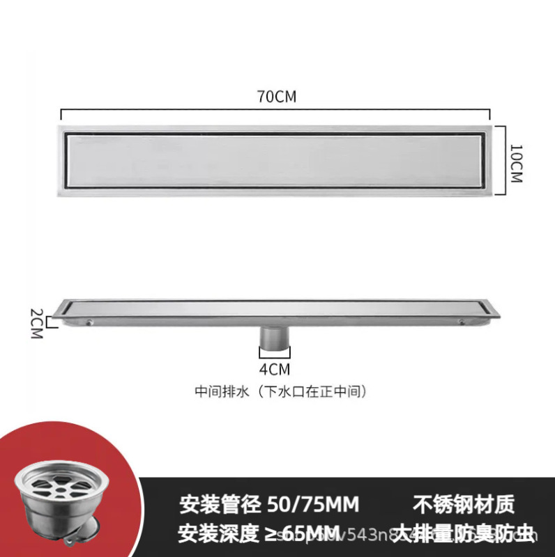 卸売 304 ステンレス鋼隠し床排水管はタイルシャワールームに埋めることができます目に見えないストリップエンジニアリング外国貿易消臭床|undefined