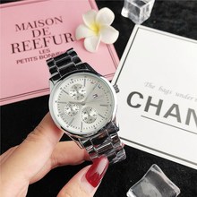 江湖地摊货源热卖石英表电子手錶复古女表运动表品牌三眼装饰手表