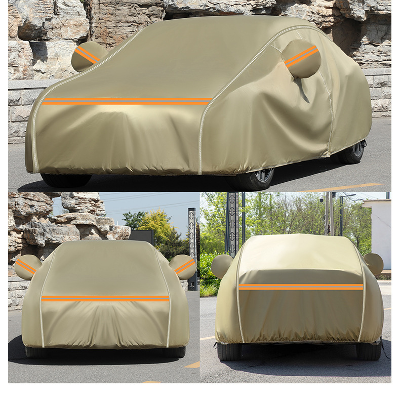 Manufacturer's Direct Delivery of Thickened Car Canvas Covers, Rainproof and Sunproof 600D Genuine Canvas, Light-Blocking and Heat-Insulating Full Cover