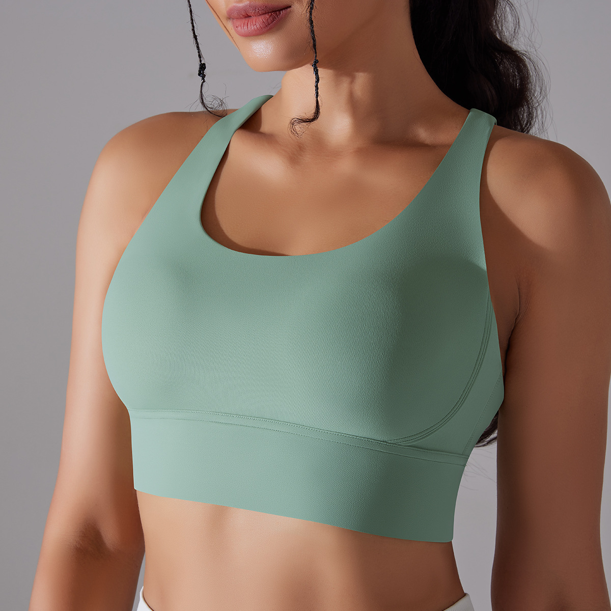 127g Weight Sleeveless Sleeve Length Nylon, Spandex Fabric Type Short Top Length Halter Crisscross Tank Tops Type Fitness, Yoga Occasion U Neck Neckline Solid Color Pattern Sports Style Sports Solid Color Nylon Spandex U Neck Active Tops Halter Crisscross Tank 25
