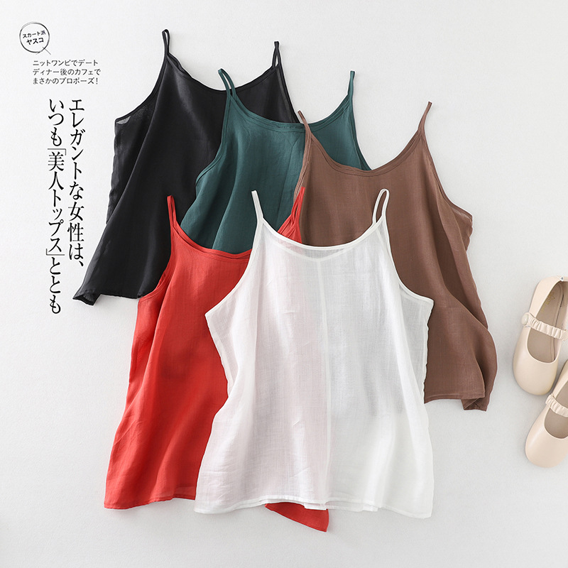 Solid color light and thin summer base vest for leisure sleevless