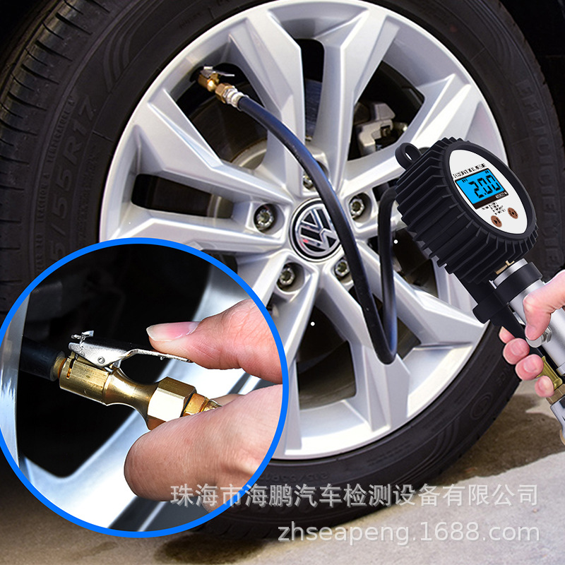 厂家直销高精度数显胎压计胎压枪充气放气测压胎压表充气枪|ms