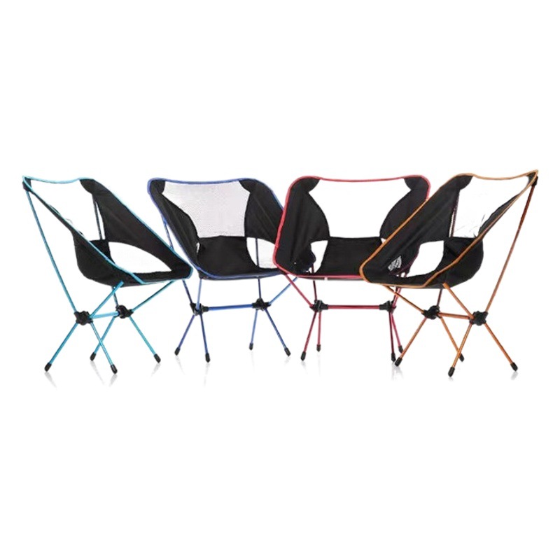 Outdoor moon chair camping folding chair portable leisure backrest chair ultra-light aluminum alloy folding chair