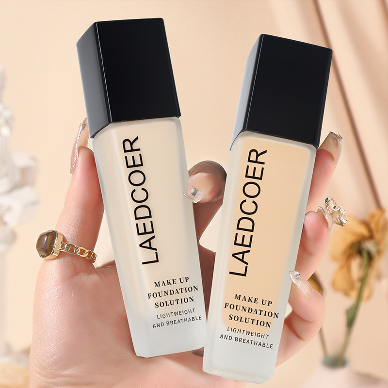 LAEDCOER ラングアン メイクアップ リキッド ファンデーション コンシーラー オイル コントロール 長時間持続 メイク落ちしない パウダーなし|undefined