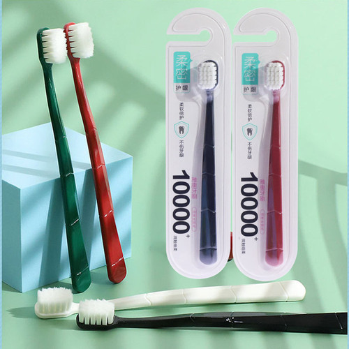 Yakang Yurou adult wide-head toothbrush independently installed home fine soft-bristled couple toothbrush can be wholesaled