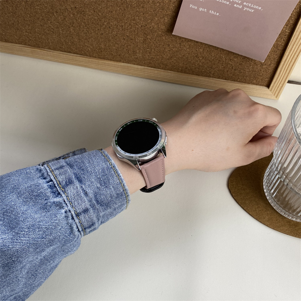 Sobib Samsungi ja Huawei moodsa stiiliga kellarihmadele, 20 mm ja 22 mm, Nautiluse magnetilise kokkupandava pandlaga nahast kellarihmadele._voghion.com