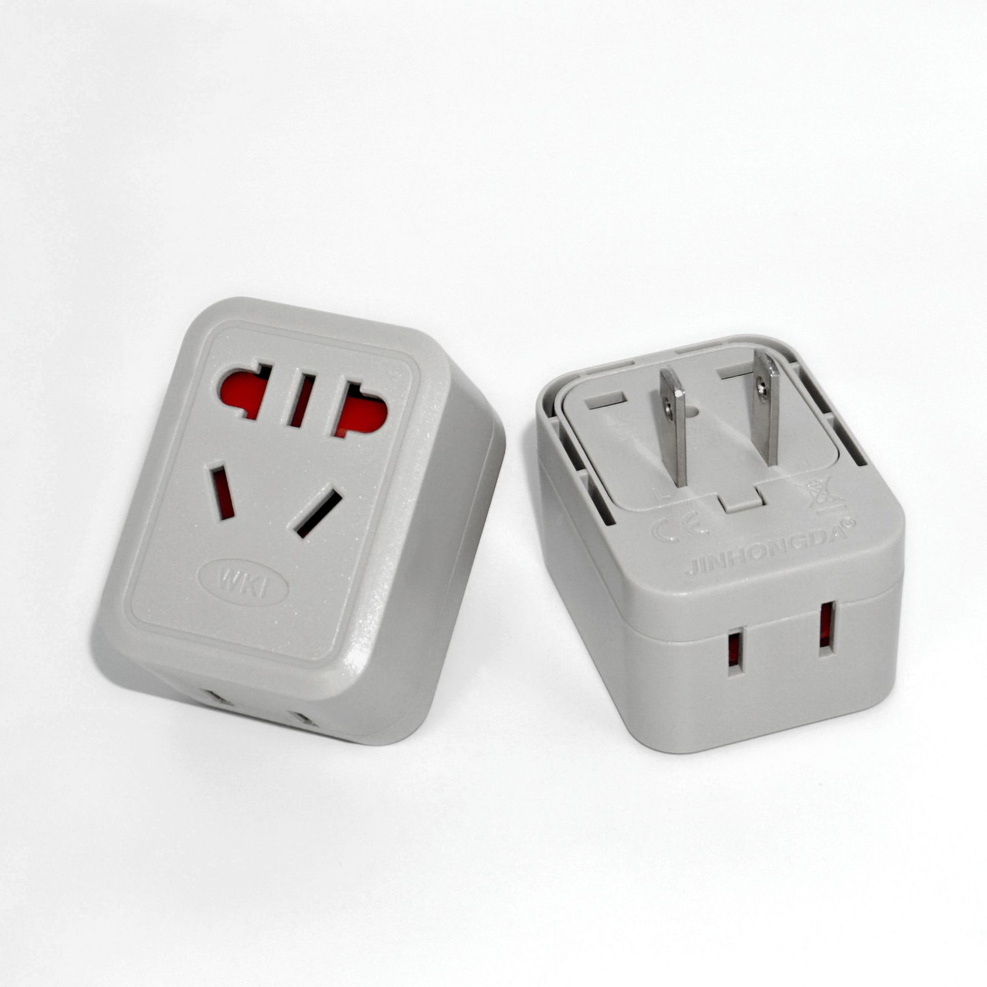 美式一出二美标转换插头 电源转换插器转换插座美规出国扁脚WKI-6