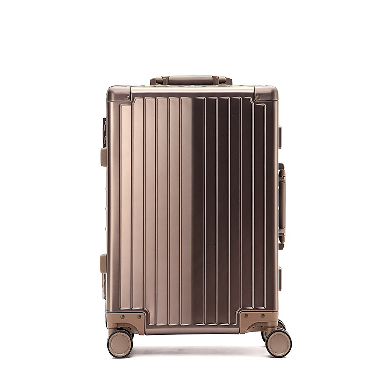 Nuevo todo-aluminio de aleación de magnesio equipaje 20 pulgadas caja de la carretilla 24 pulgadas equipaje de viaje contraseña caja de embarque caja de metal